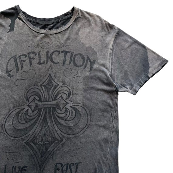 Affliction Cross Grunge Cyber Y2K Style T-shirt - Etsy