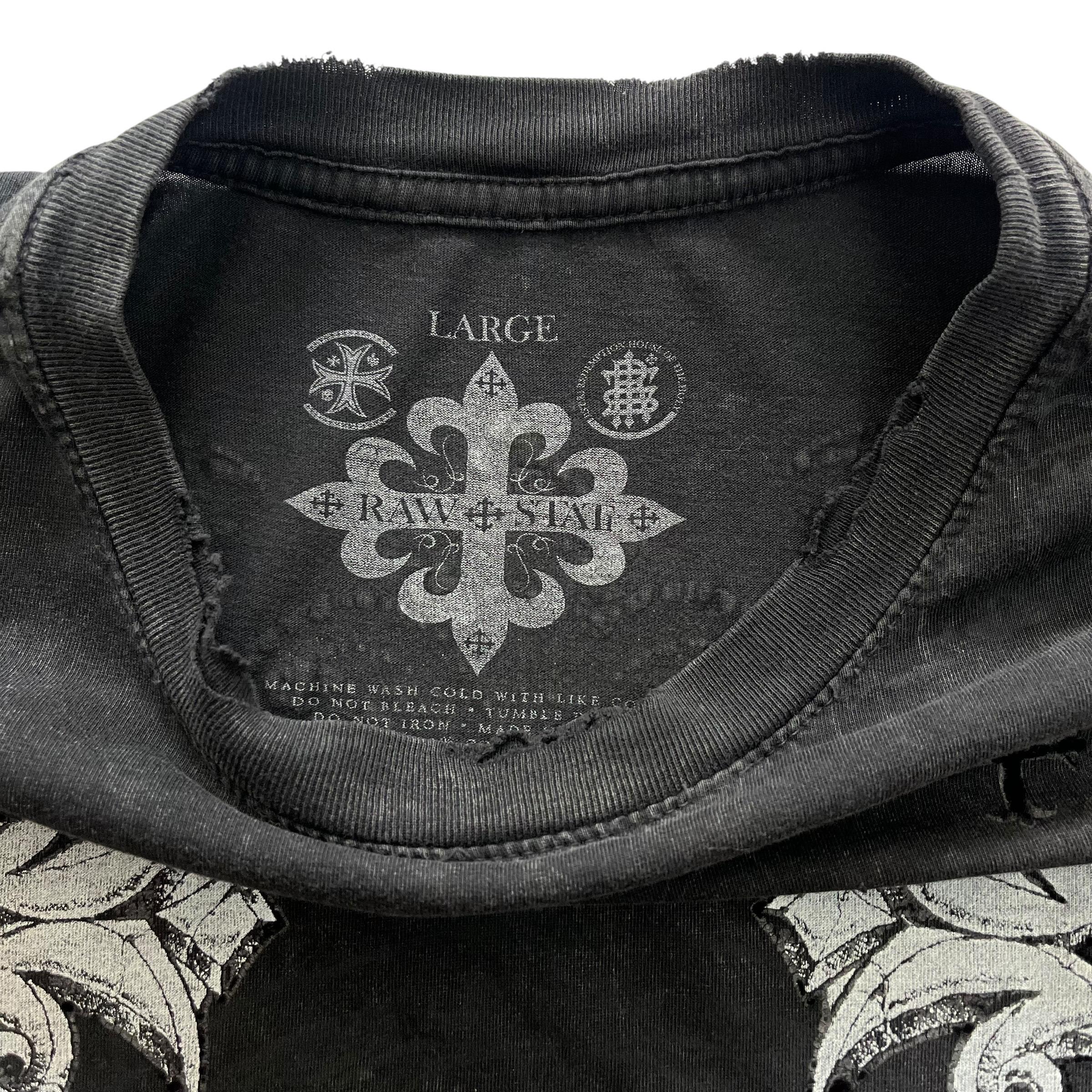 Raw State Cross Grunge Cyber Y2K Style T-shirt - Etsy