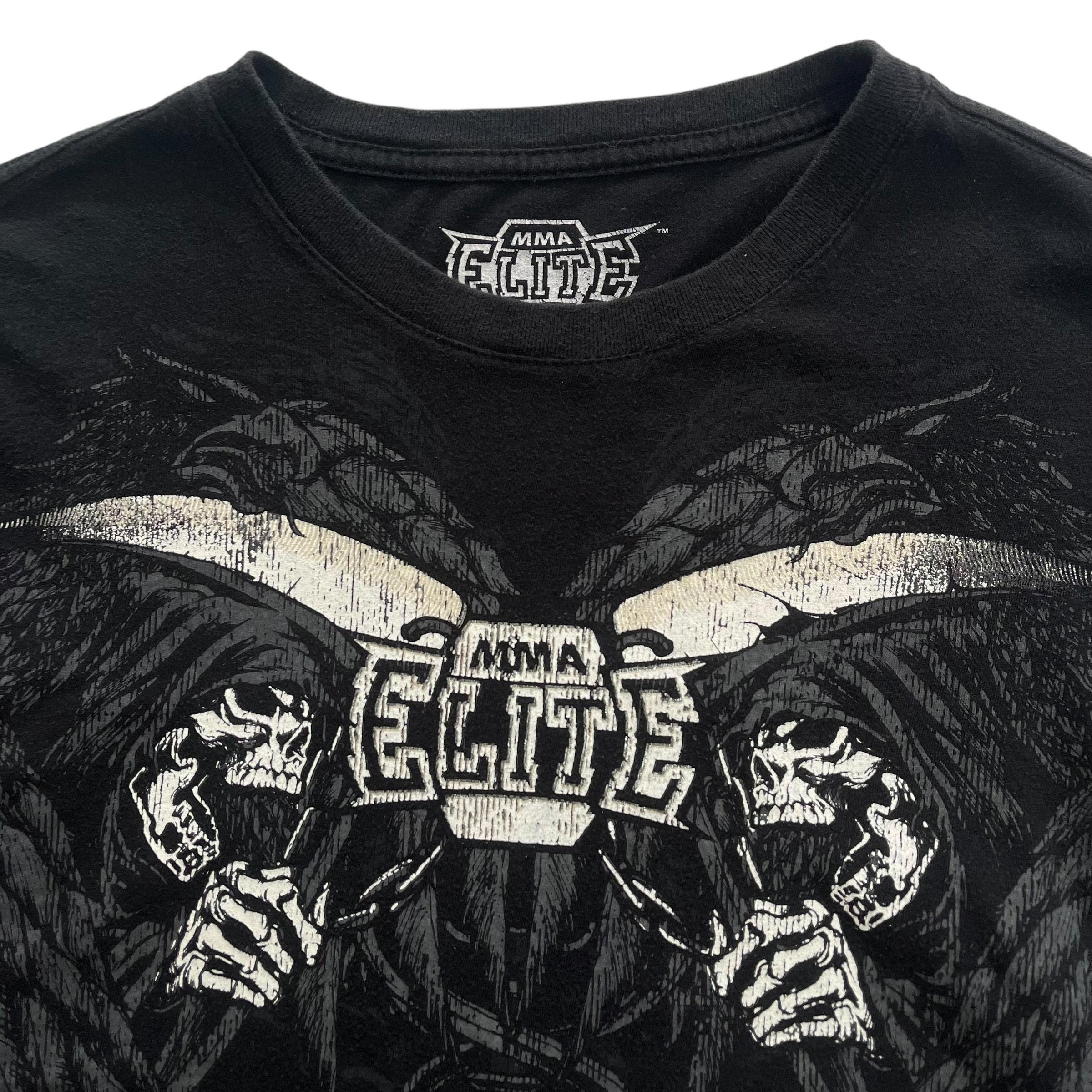 MMA Elite Skull Double Layer Grunge Cyber Y2K Style Long