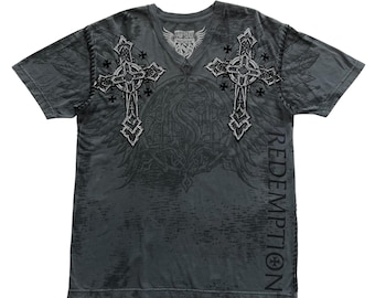 Xzavier Skull Cross Wing Grunge Cyber Y2K Style T-shirt - Etsy