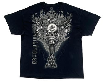 Affliction Cross Grunge Cyber Y2K Style T-shirt - Etsy Singapore