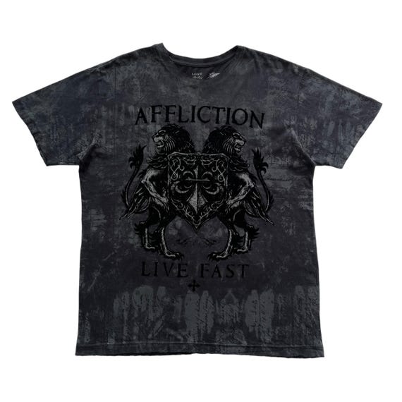 Affliction Cross Grunge Cyber Y2K Style T-shirt - Etsy