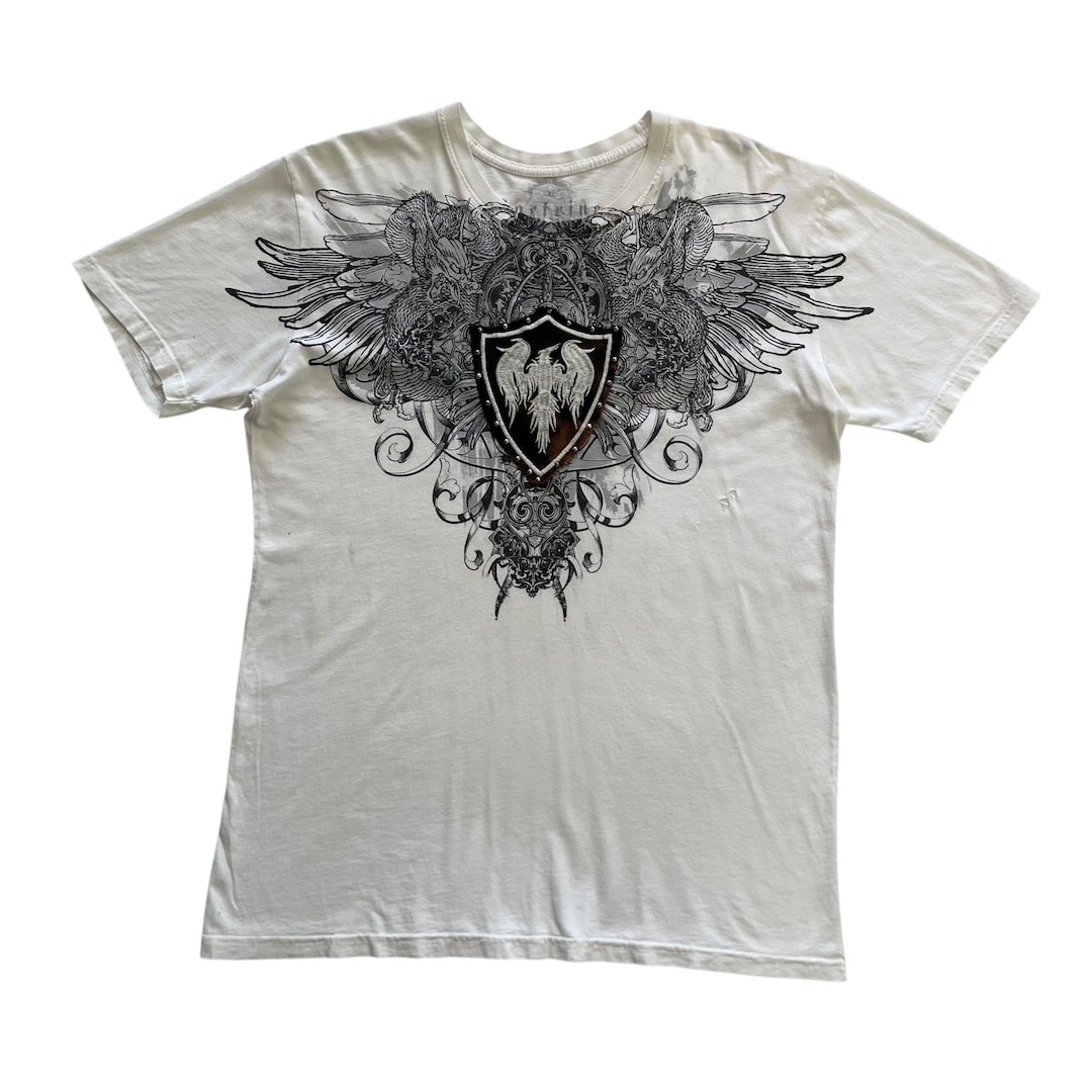 Dortrine Cross Wing Grunge Cyber Y2K Style T-shirt - Etsy