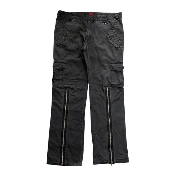 Vintage TRIPP NYC Black Bondage Pants With Front Zips | Flare Leg