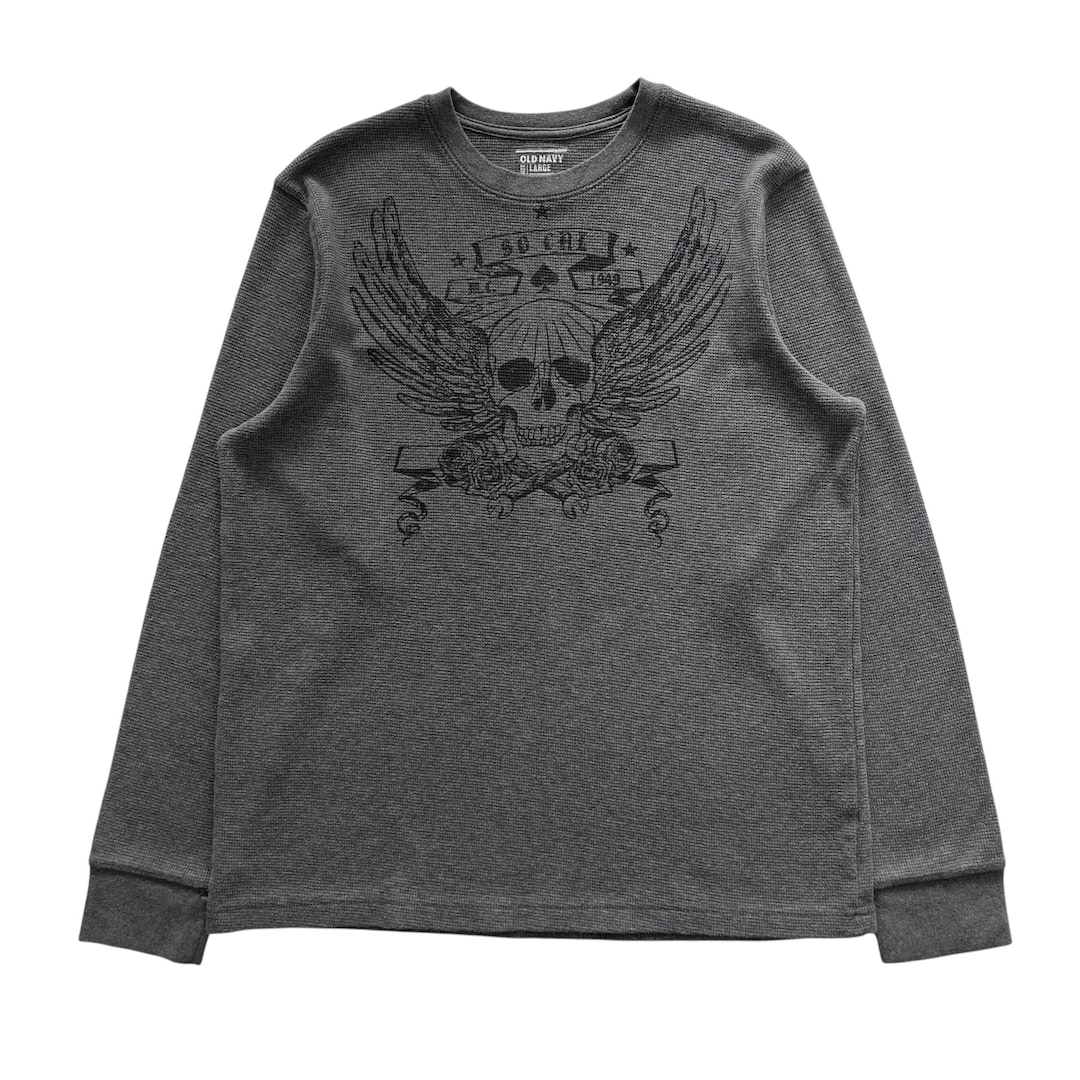 Camiseta térmica de manga larga con estilo grunge Cyber Y2K con