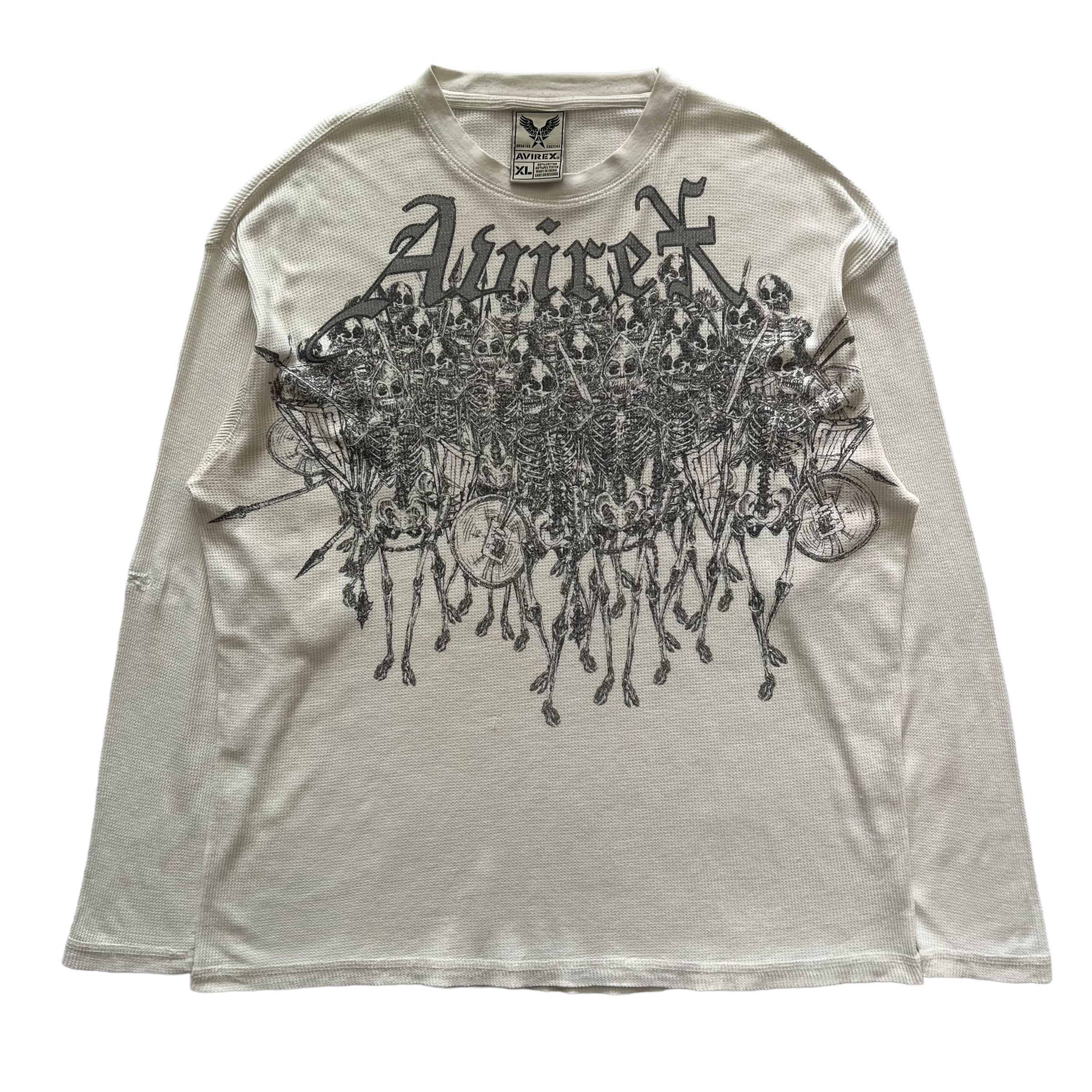 Rare Avirex Ghost Mountain Grunge Y2K Thermal Style Long Rare Avirex Ghost Mountain Grunge Y2K Thermal Style Long