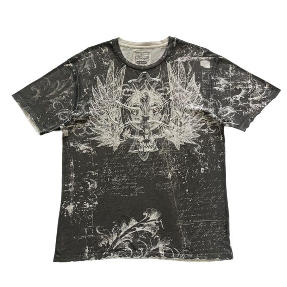 Cross Wing Grunge Cyber Y2K Style T-shirt - Etsy