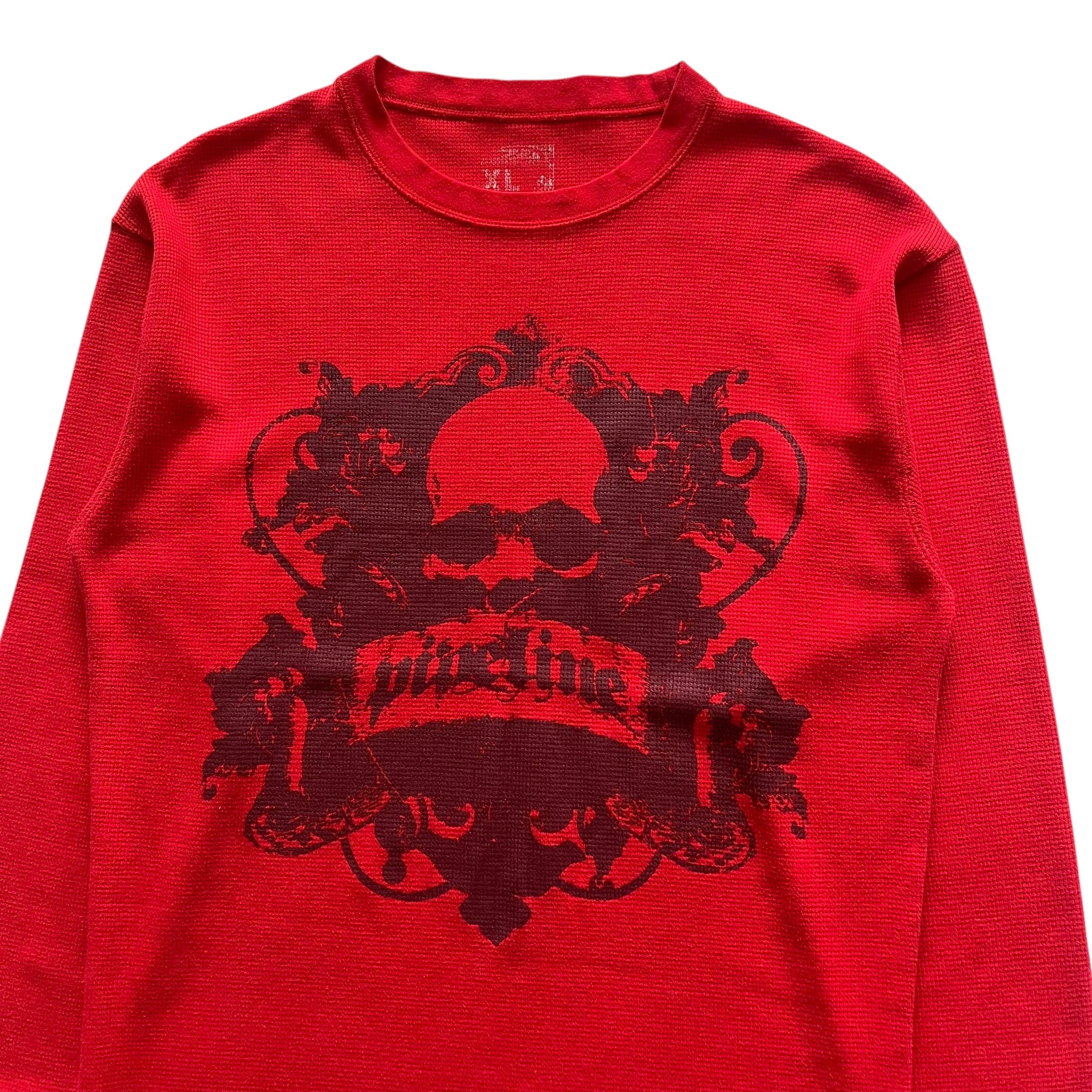 Skull Grunge Cyber Y2K Thermal Style Long Sleeve - Etsy