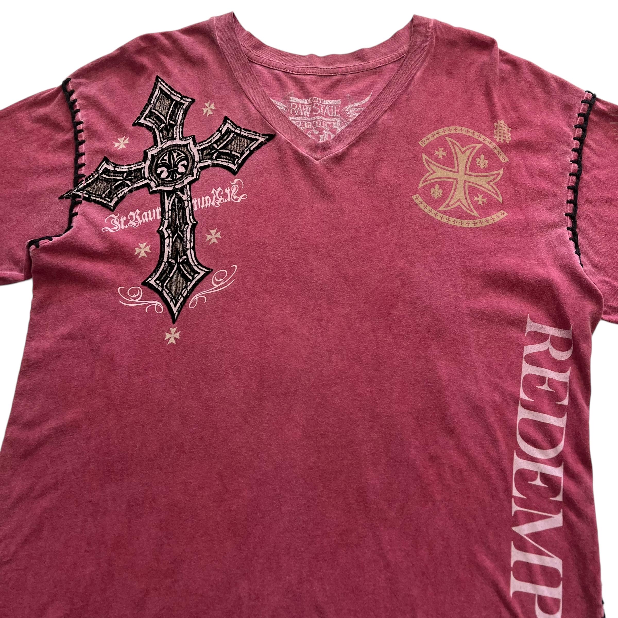 Raw State Redemption Cross Wing Grunge Cyber Y2K Style T-shirt - Etsy