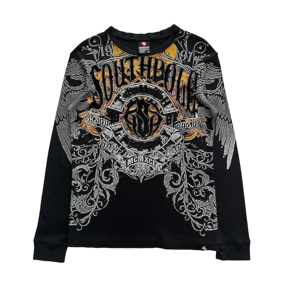 Southpole Wing Grunge Cyber Y2K Thermal Style Long Sleeve - Etsy