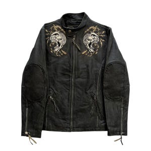 Affliction Leather Jacket - Etsy