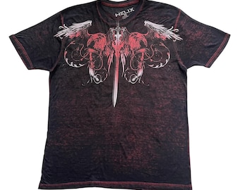 Koszulka Helix Sword Wing Grunge Cyber Y2K Style