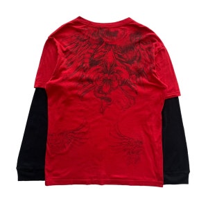 Lost n Found by42dpd Accent Red Long Sleeve Tee