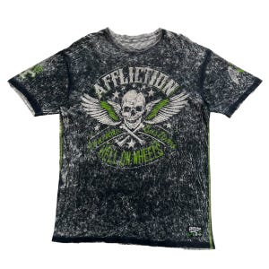 Affliction American Customs Hell on Wheels Grunge Cyber Y2K Style