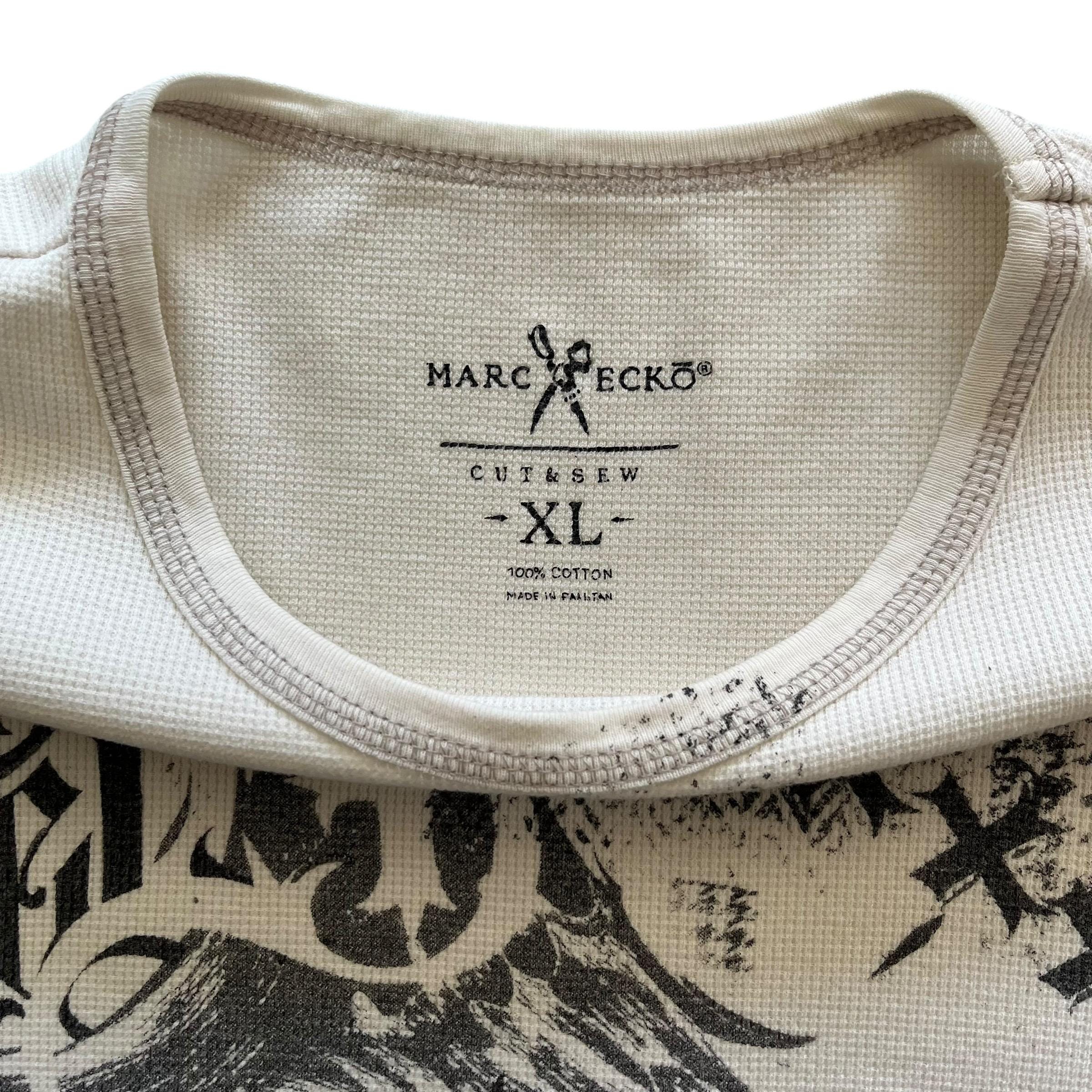 T-shirt Vintage Marc Ecko Skull Grunge – Taille L, Marron, Coton, état Parfait