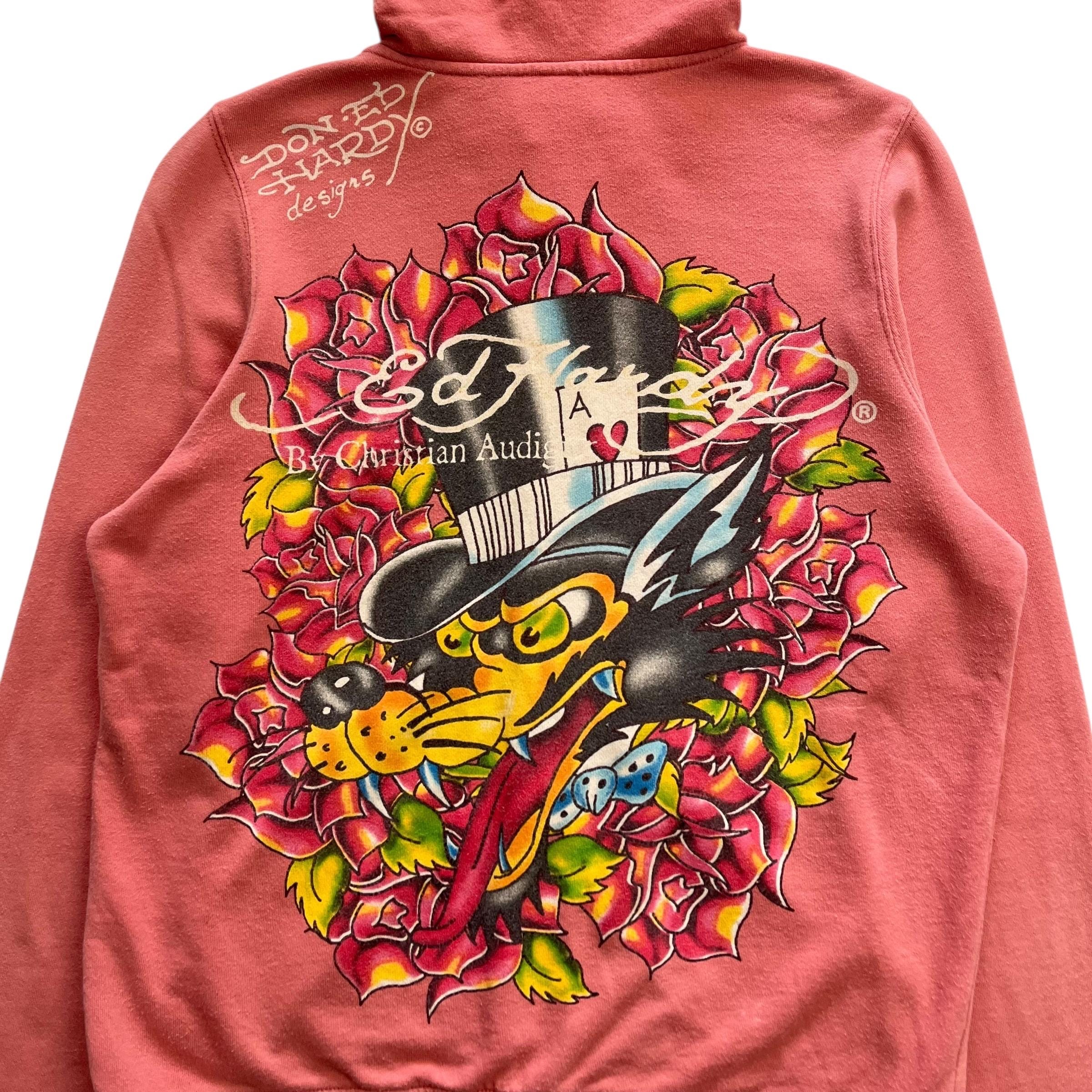 Ed Hardy Grunge Cyber Y2K Style Zip up Hoodie - Etsy Israel