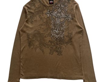 MMA Elite Skull Cross Wing Grunge Cyber Y2K Thermal Style