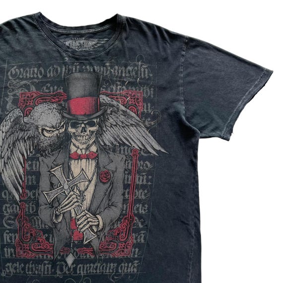 Affliction Skull Cross Grunge Cyber Y2K Style T-shirt - Etsy