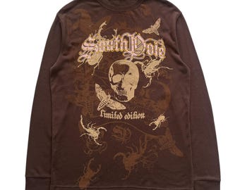 Southpole Grunge Cyber Y2K Thermal Style Long Sleeve - Size L - Etsy