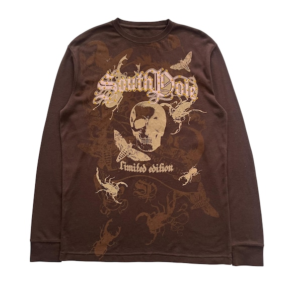 Southpole Grunge Cyber Y2K Thermal Style Long Sleeve - Size L - Etsy