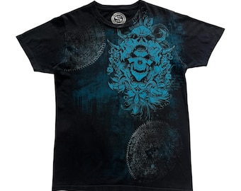 Xzavier Skull Da Grind Fallen Angels Grunge Cyber Y2K Style T