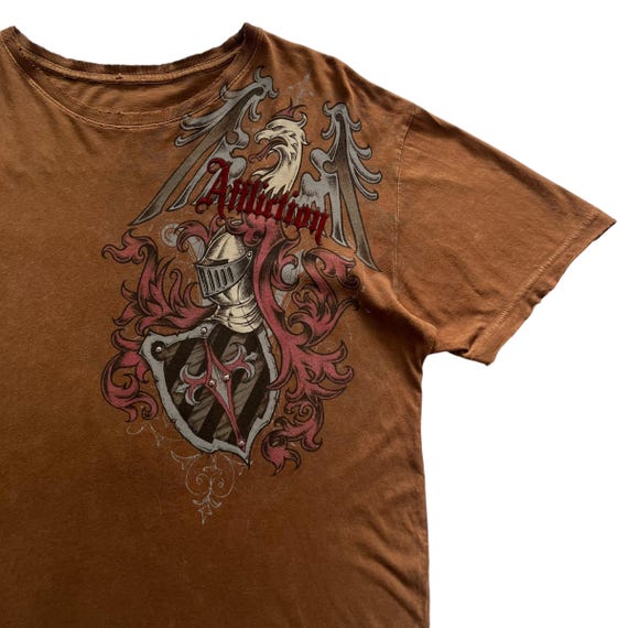 Affliction Jealous Souls Grunge Cyber Y2K Style T-shirt - Size XL
