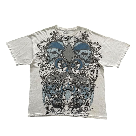 00s Archive L.G.B. MAYA T-shirt Skull V系 Occult maya skull, Tiger 