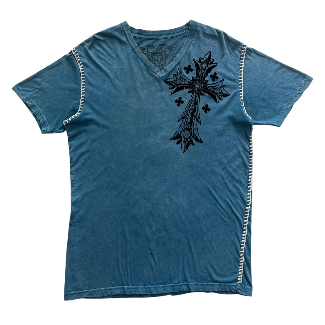 Raw State Cross Wing Grunge Cyber Y2K Style T-shirt - Etsy