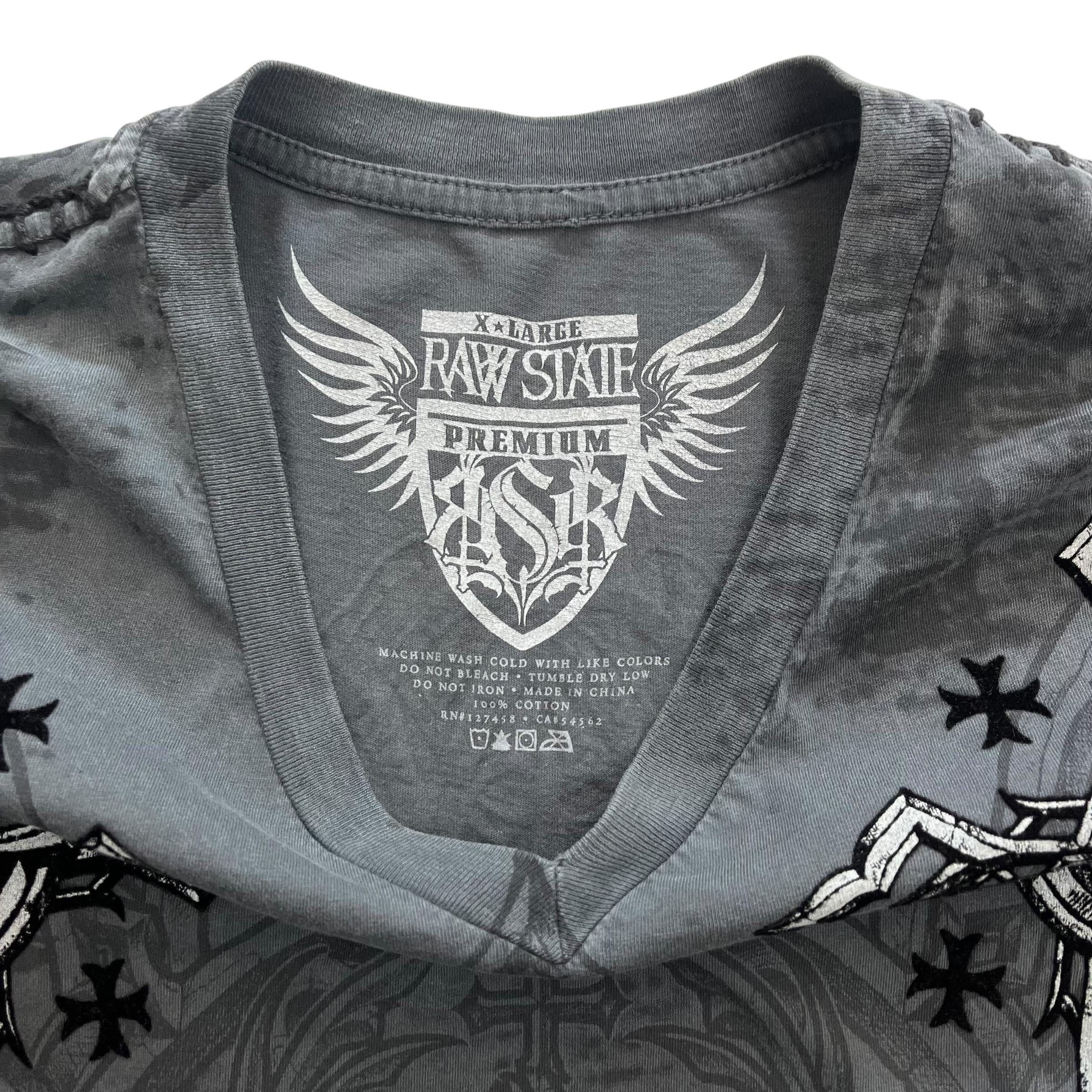 Raw State Cross Wing Grunge Cyber Y2K Style T-shirt - Etsy