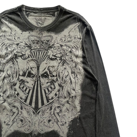 XG Skull Cross Grunge Cyber Y2K Style Long Sleeve - Etsy