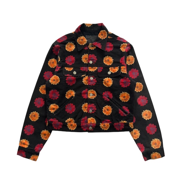 Vintage PPFM Flower Over Print Jacket - Unique Floral Pattern - Etsy