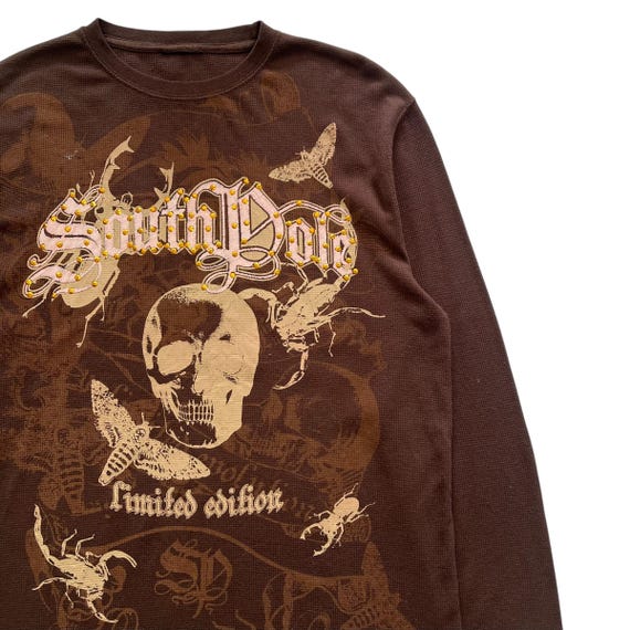 Southpole Grunge Cyber Y2K Thermal Style Long Sleeve - Size L - Etsy