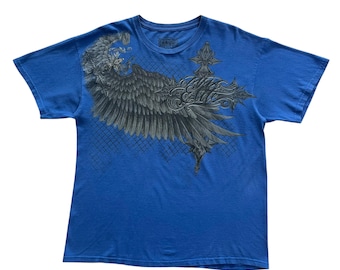 Xzavier Royalty Cross Wing Grunge Cyber Y2K Style T-shirt - Etsy