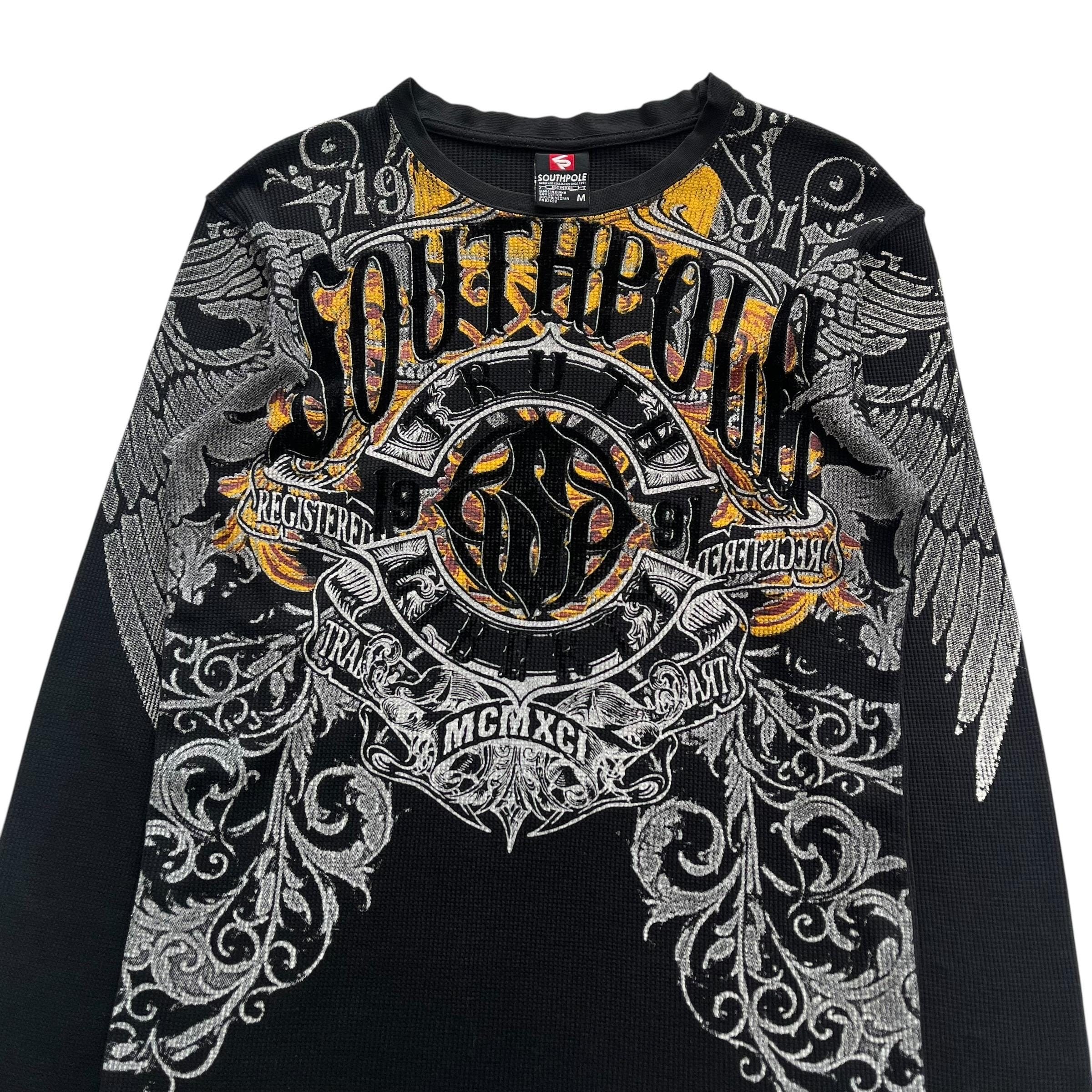 Southpole Wing Grunge Cyber Y2K Thermal Style Long Sleeve - Etsy