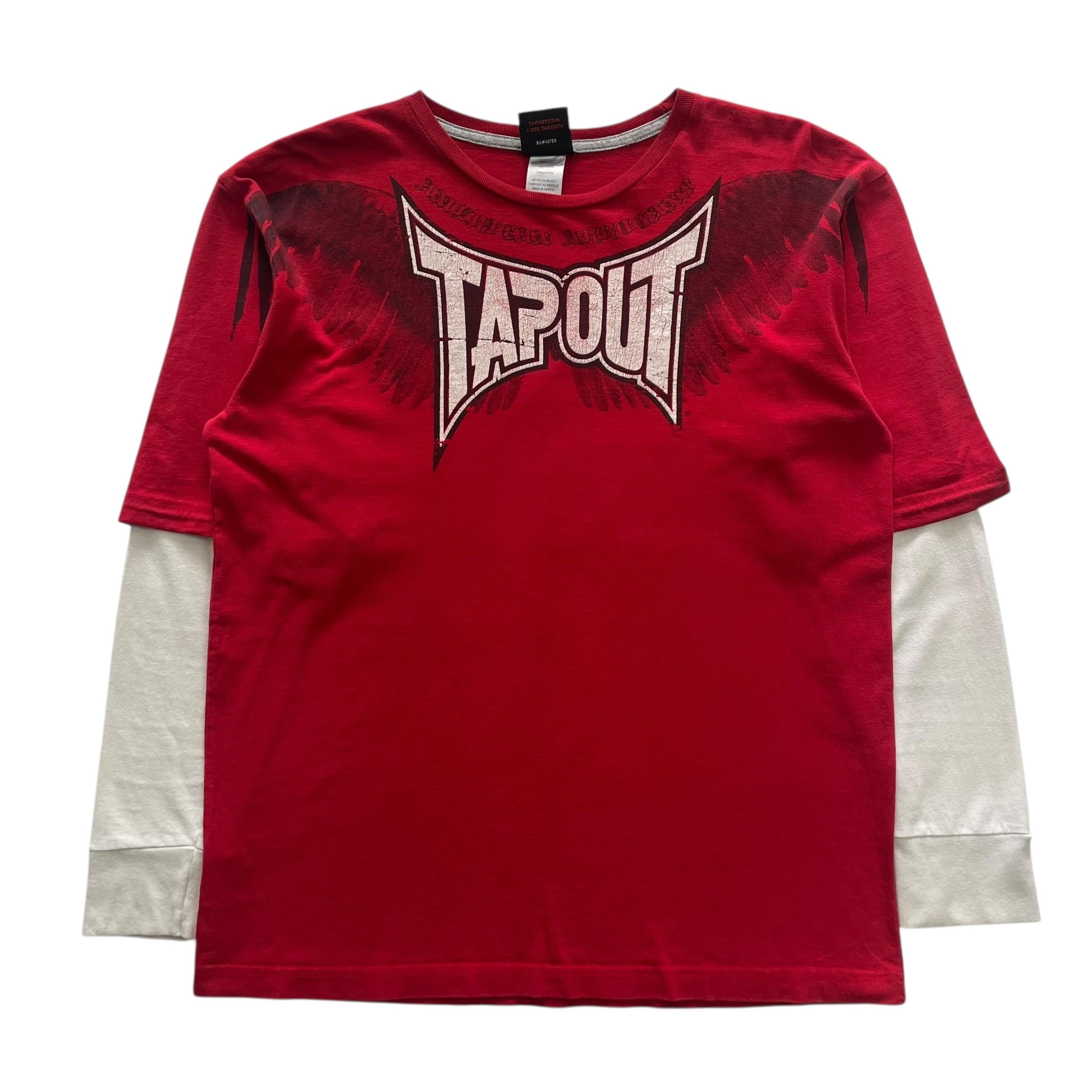 Tapout Wing Double Layer Grunge Cyber Y2K Style Long Sleeve