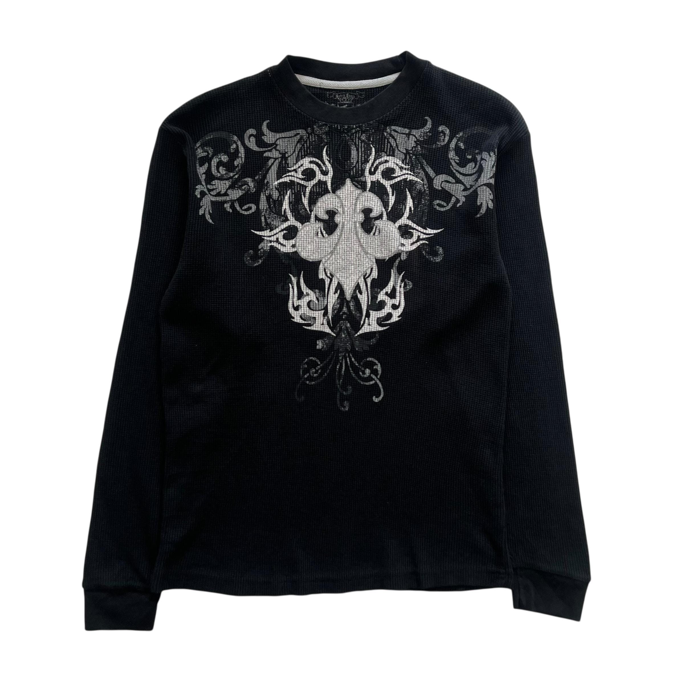 Seven Souls Cross Grunge Cyber Y2K Thermal Style Long Sleeve - Etsy