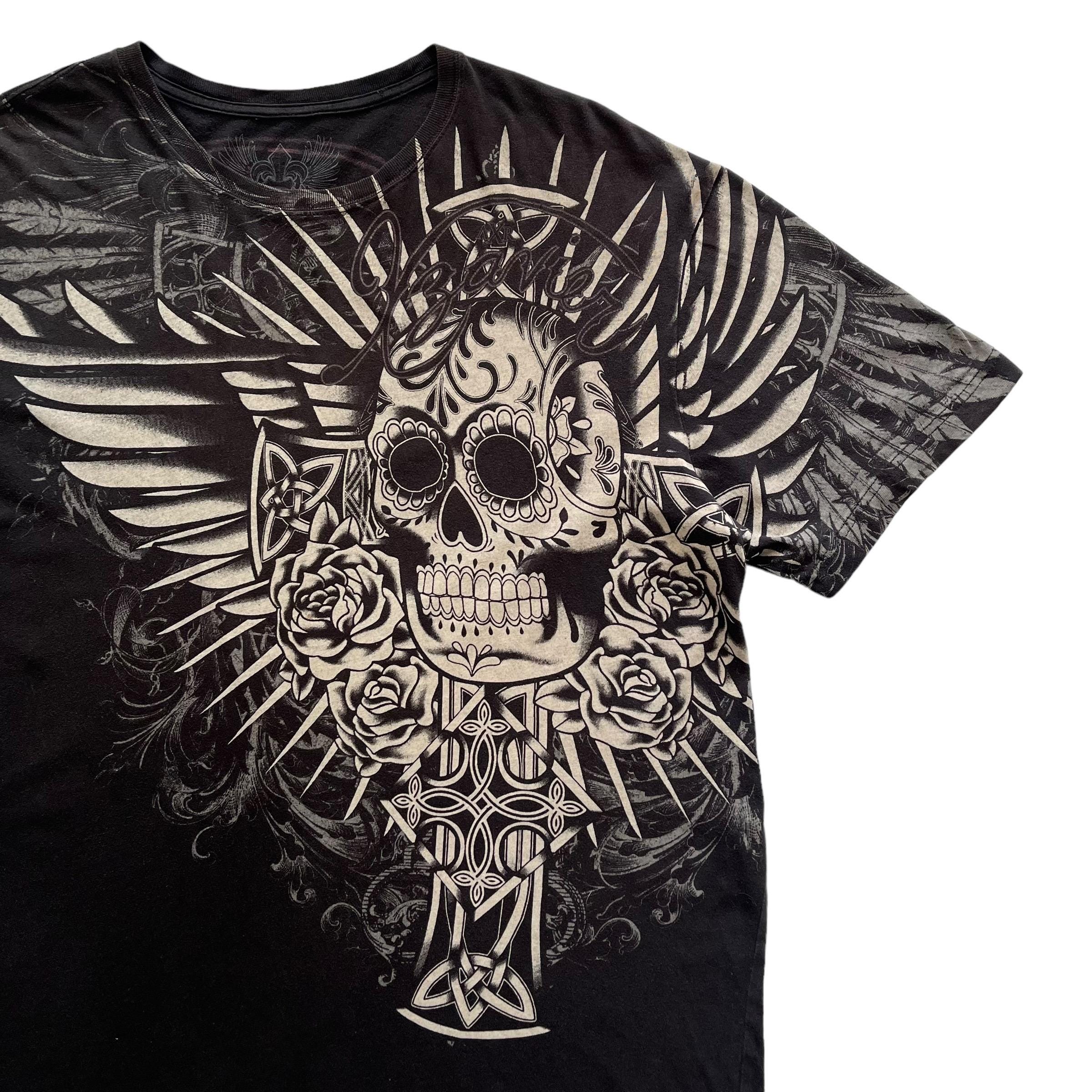 Xzavier Skull Cross Wing Grunge Cyber Y2K Style T-shirt - Etsy Xzavier Skull Cross Wing Grunge Cyber Y2K Style T-shirt - Etsy