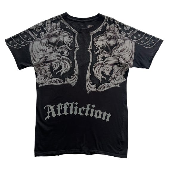 Affliction Grunge Cyber Y2K Style T-shirt - Etsy Israel