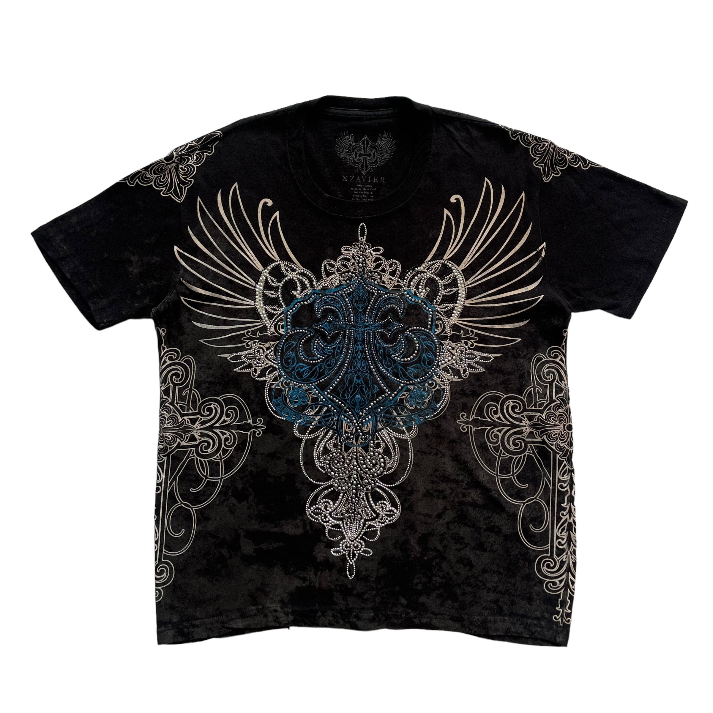 Xzavier Cross Wing Grunge Cyber Y2K Style T-shirt - Etsy India