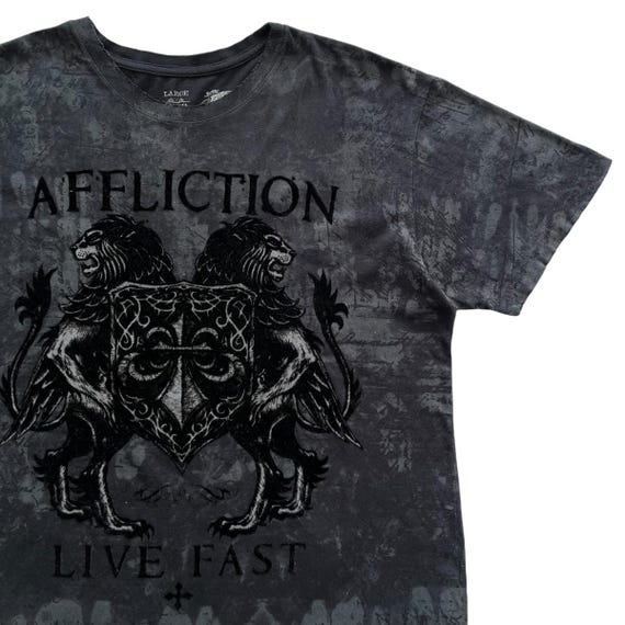 Affliction Cross Grunge Cyber Y2K Style T-shirt - Etsy