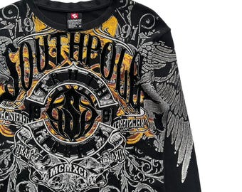 Southpole Wing Grunge Cyber Y2K Thermal Style Long Sleeve - Etsy