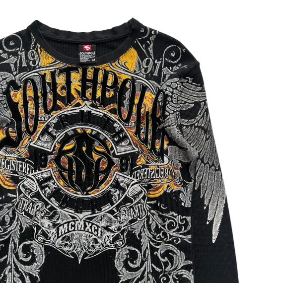 Southpole Wing Grunge Cyber Y2K Thermal Style Long Sleeve - Etsy