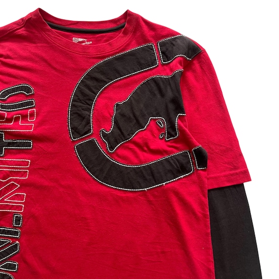 Ecko Unltd Double Layer Grunge Cyber Y2K Style Long Sleeve