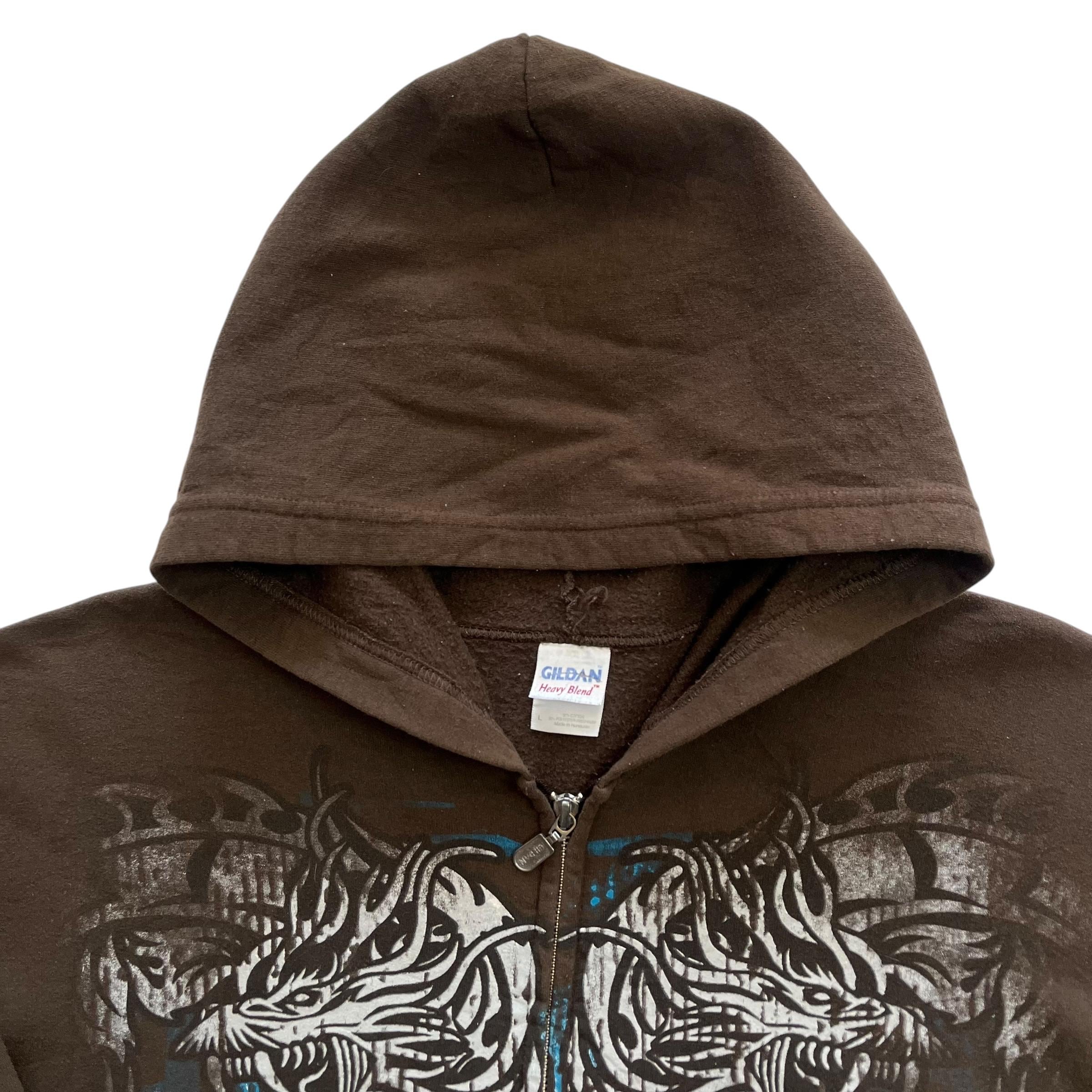 MMA Elite Skull Grunge Cyber Y2K Style Zip up Hoodie - Size L - Etsy