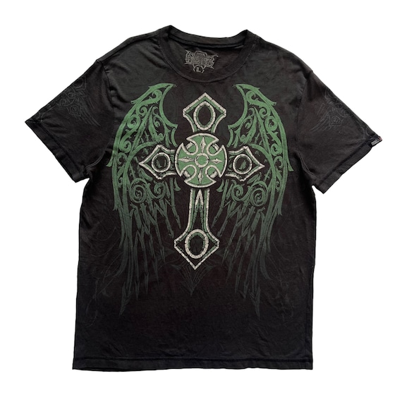 Y2K MMA Elite Skull & Cross Affliction Style T-Shirt Size