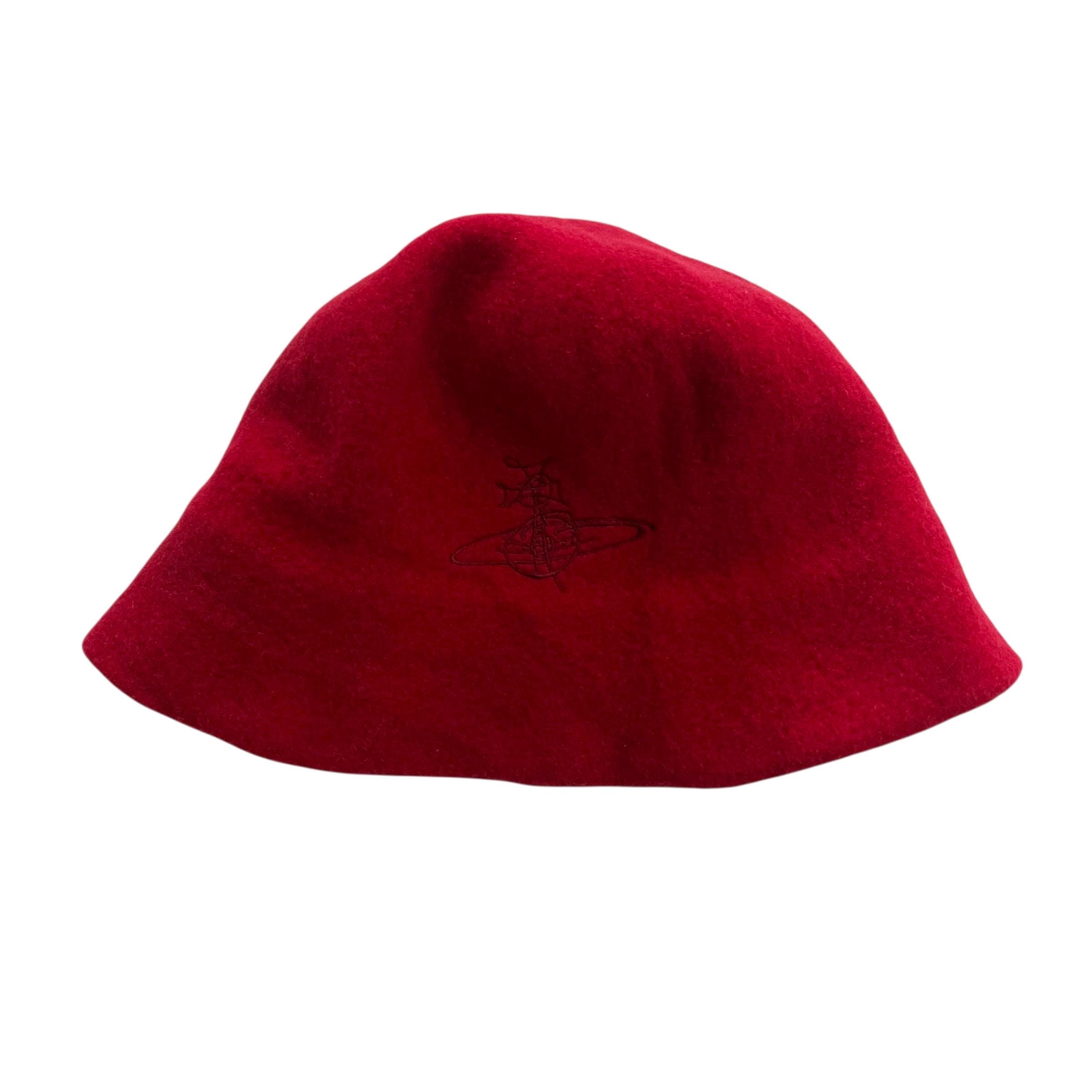 Vivienne Westwood RED LABEL バケットハット Vintage Vivienne Westwood Red Wool Bucket Hat | Orb Logo