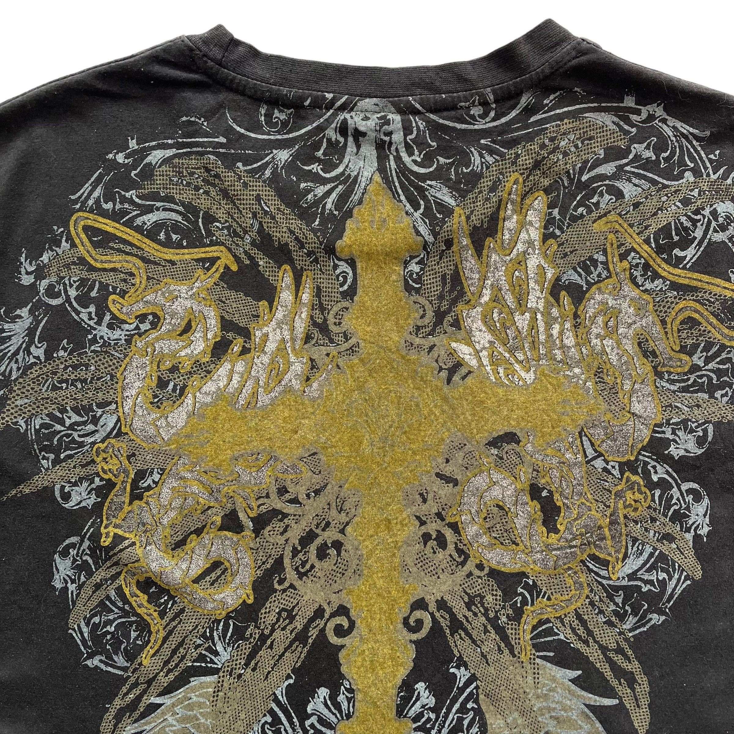 Cross Wing Rhinestone Grunge Cyber Y2K Style T-shirt - Etsy