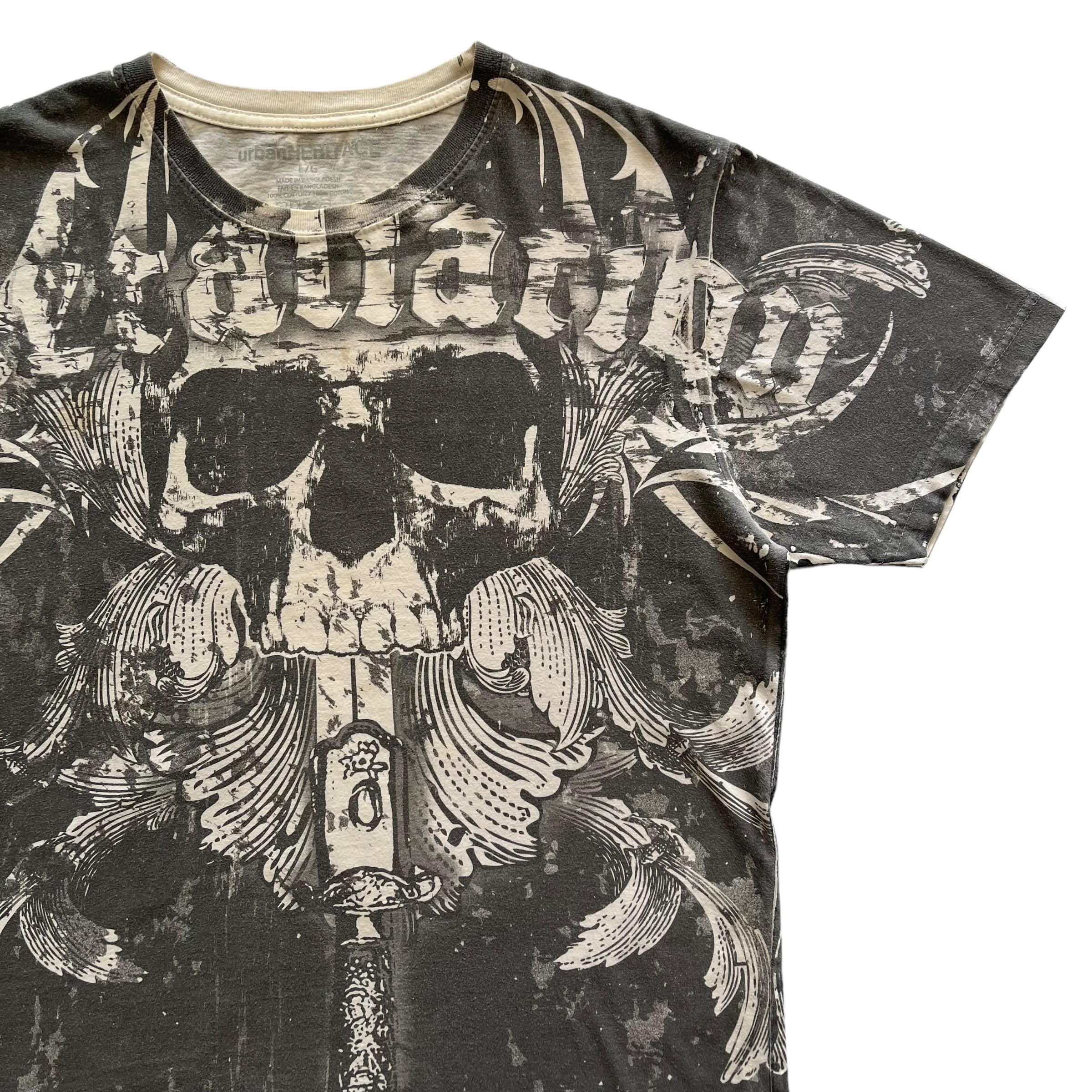 Urban Heritage Skull Grunge Cyber Y2K Style T-shirt - Etsy