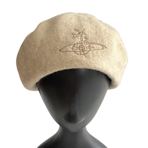 Vivienne Westwood Logo Wool Beret Hat