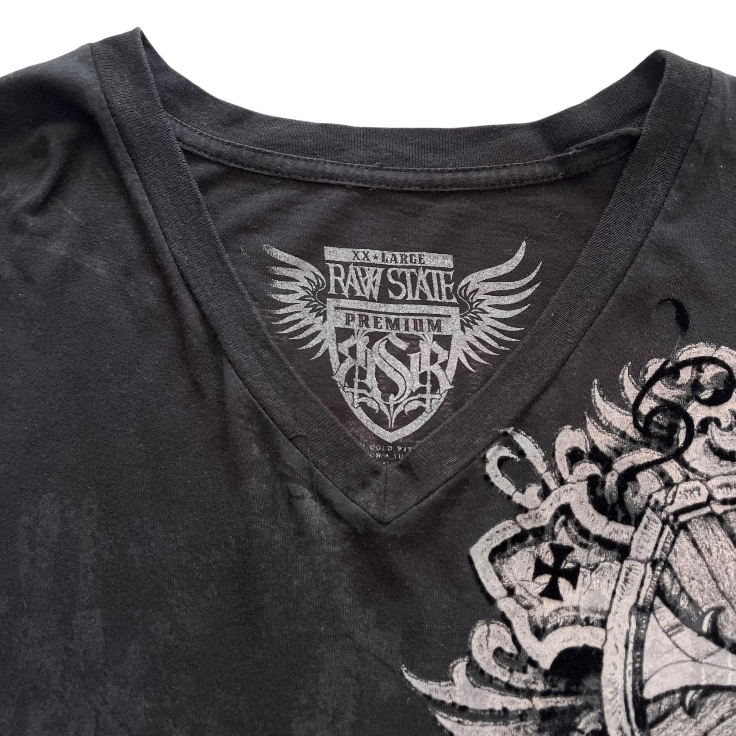 Raw State Cross Wing Grunge Cyber Y2K Style T-shirt - Etsy